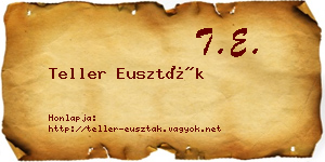 Teller Euszták névjegykártya